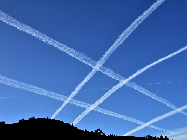 chemtrail cross pattern