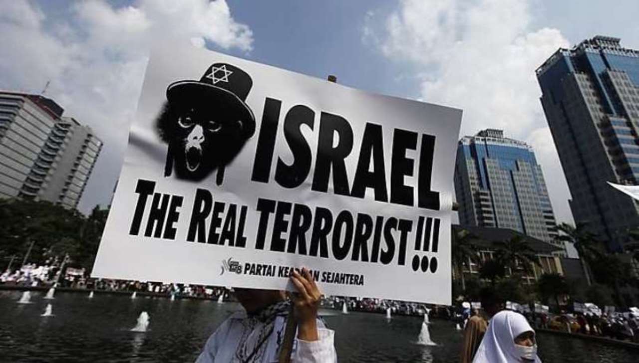 isreal the real terrorist banner